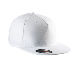 Casquette publicitaire plate 5 panneaux | Gyxo Blanc