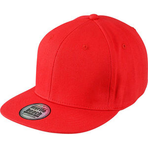 Casquette publicitaire plate 6 panneaux | Tetty Rouge Rouge