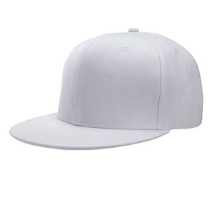 Casquette publicitaire plate 6 panneaux | Vyke Blanc