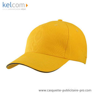 Casquette Sandwich promotionnel Jaune Doré Marine