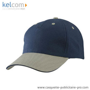 Casquette Sandwich promotionnel Marine Beige