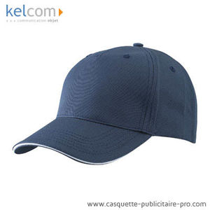 Casquette Sandwich promotionnel Marine Blanc