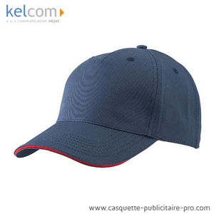 Casquette Sandwich promotionnel Marine Rouge