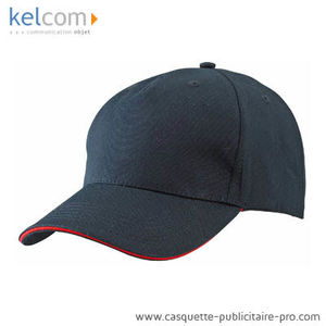 Casquette Sandwich promotionnel Noir Rouge