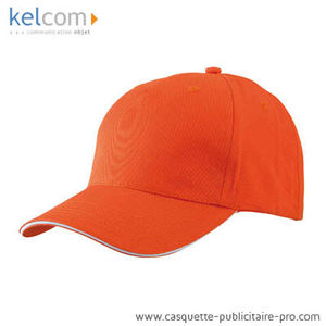 Casquette Sandwich promotionnel Orange Blanc