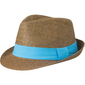 Chapeau publicitaire Panama  | Kicy Marron Turquoise