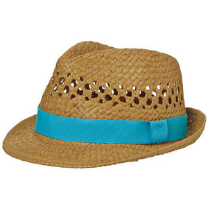 Chapeau publicitaire Panama  | Waxu Caramel Turquoise