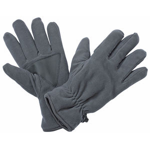 Gants Polaires logo personnalisable Gris foncé