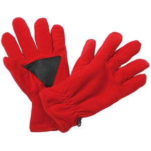 Gants Polaires logo personnalisable Rouge