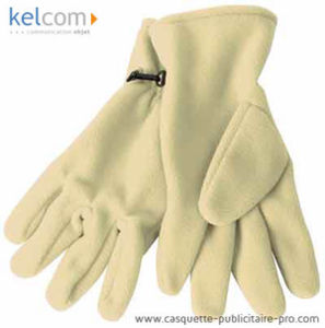 Gants polaires personnalisable Blanc crème