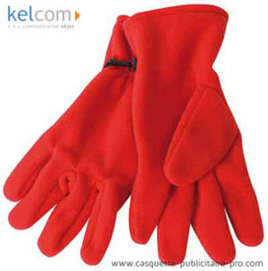 Gants polaires personnalisable Rouge