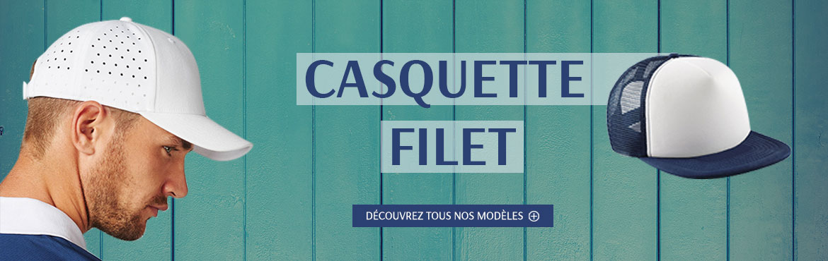 Casquettes publicitaires avec filet